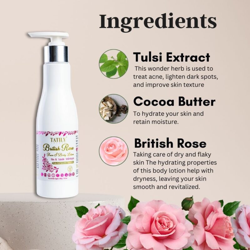 British Rose Face and Body Lotion