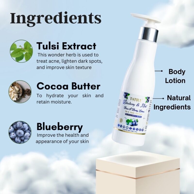 Blueberry and Mint Face and Body Lotion