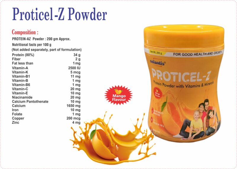Proticel-Z Powder (Mango Flavour)