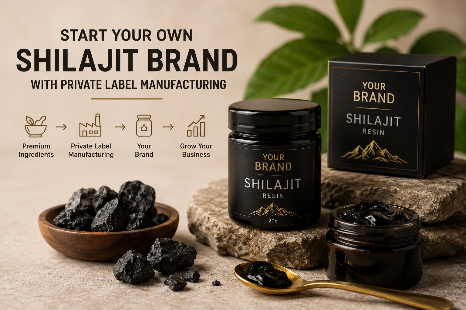 How to Start Your Own Shilajit Brand with Private Label Manufacturing